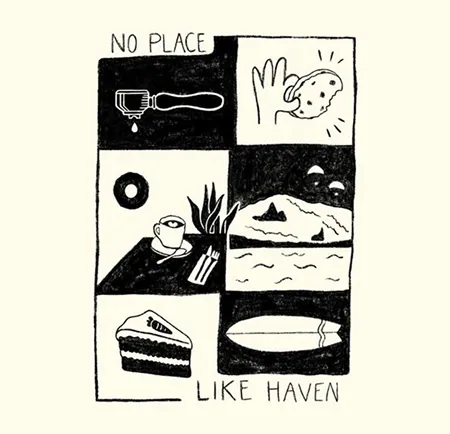 Dessin réalisé pour l'été 2025 chez Haven par GG notre barista.