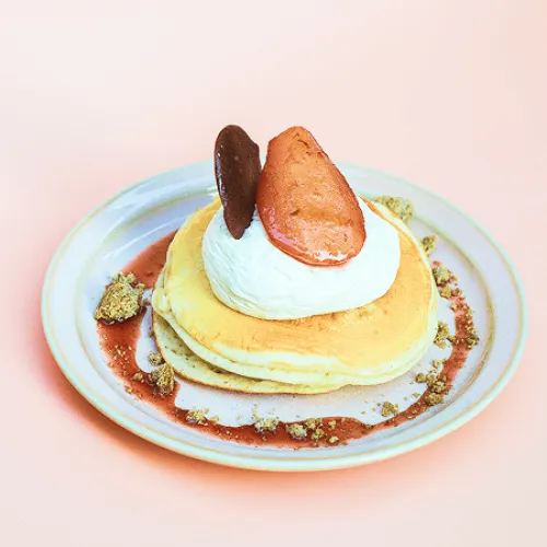 Photo des pancakes d'hiver à la poire chez Haven Annecy.