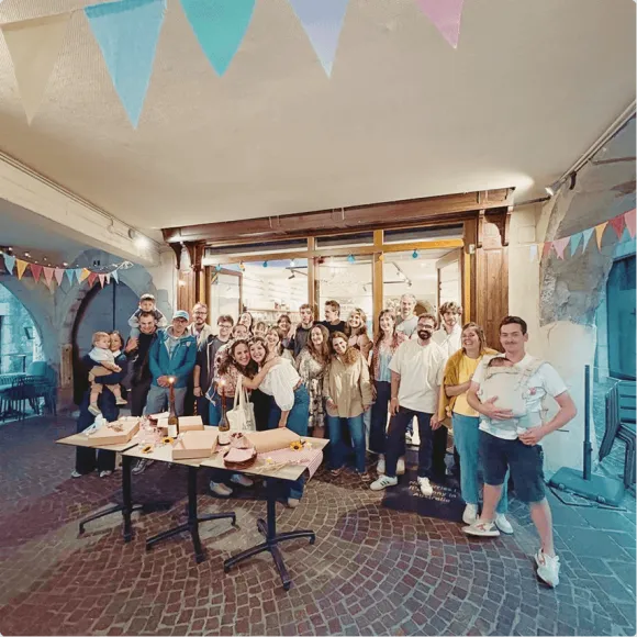 Photo d'un pot de départ chez Haven Annecy.