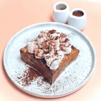 Photo de la french brioche d'été façon tiramisu chez Haven Annecy.